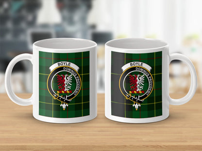 Physical Item Boyle Clan Scottish Tartan Crest Mug