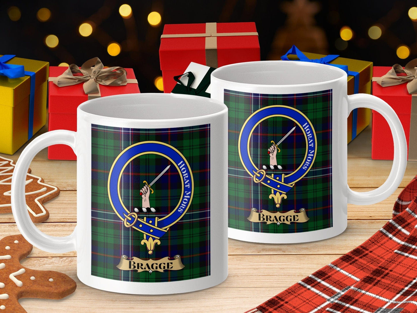 Physical Item Bragge Clan Scottish Tartan Crest Mug