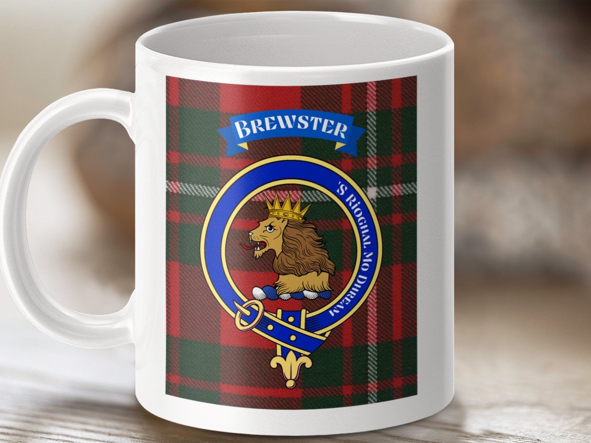 Physical Item Brewster Clan Scottish Tartan Crest Mug