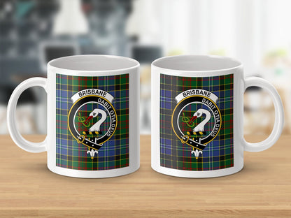 Physical Item Brisbane Clan Scottish Tartan Crest Mug