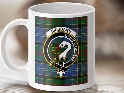 Physical Item Brisbane Clan Scottish Tartan Crest Mug