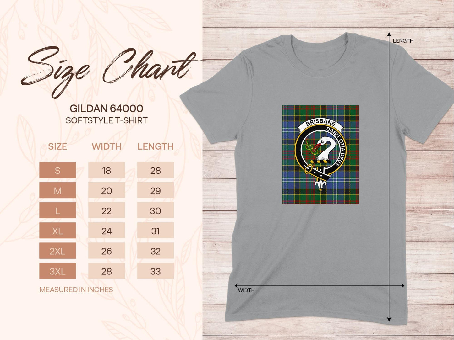 Physical Item Brisbane Clan Scottish Tartan Crest Unisex T-Shirt