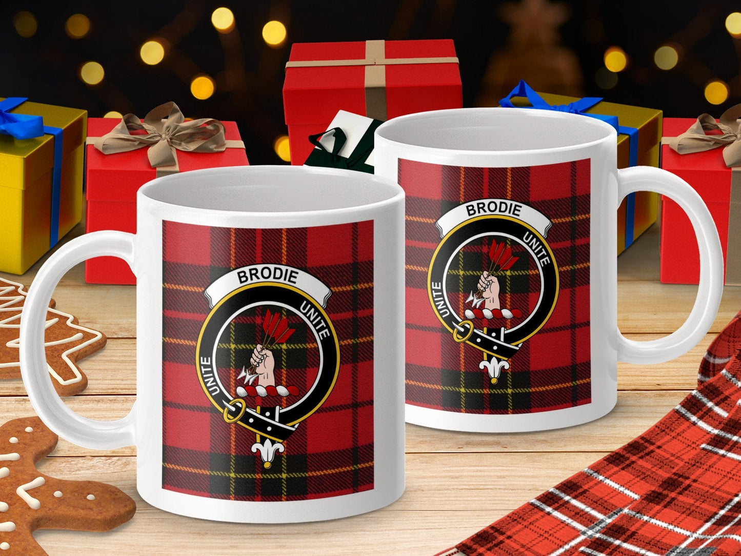 Physical Item Brodie Clan Scottish Tartan Crest Unite Mug