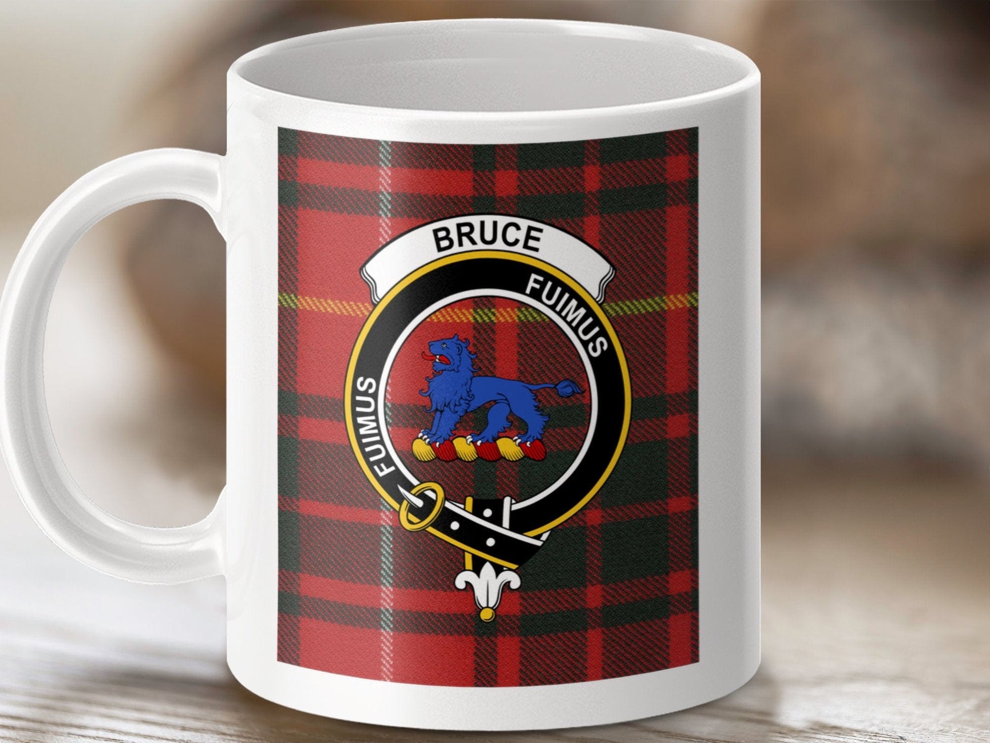 Physical Item Bruce Clan Scottish Tartan Crest Mug