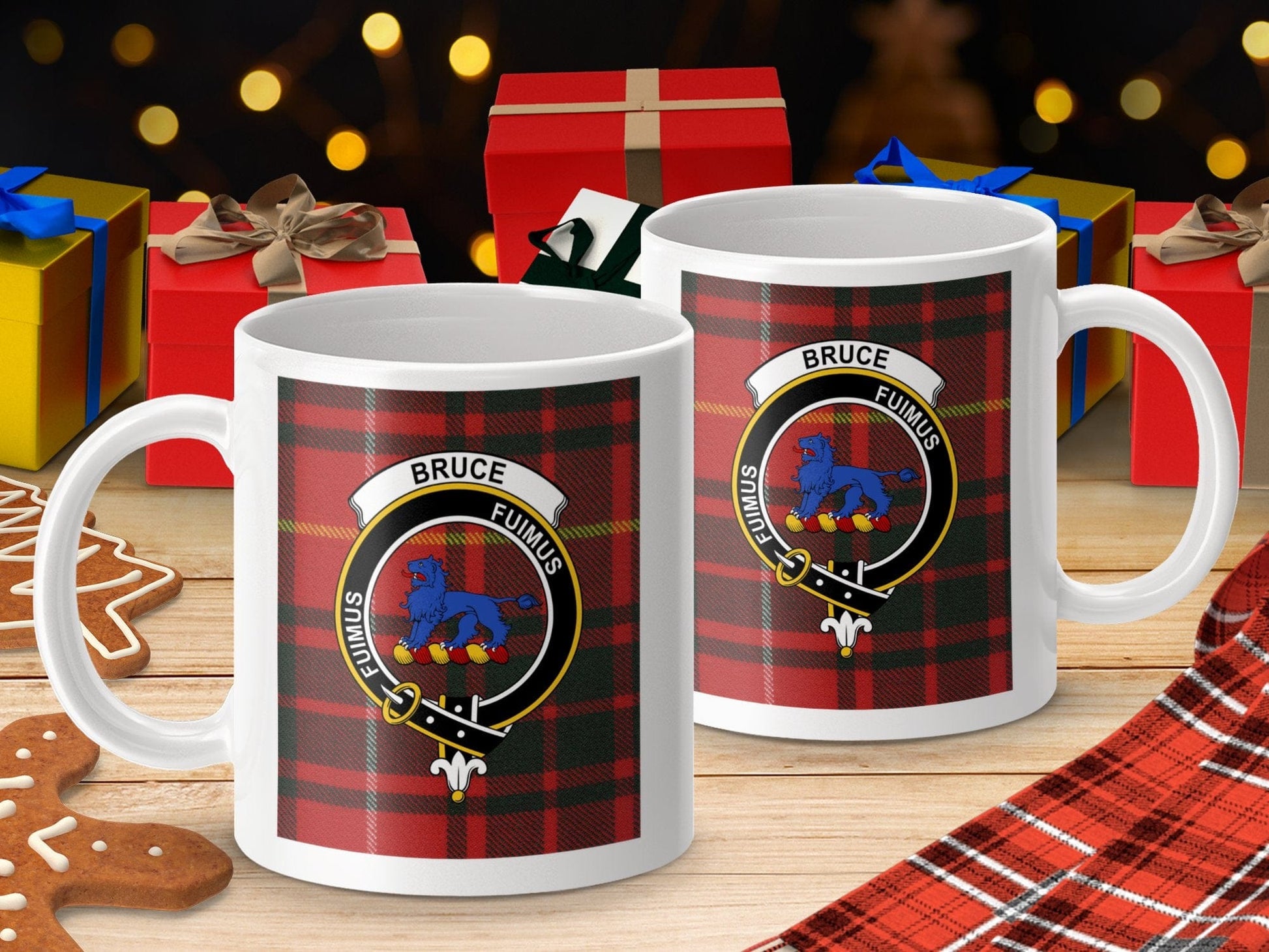 Physical Item Bruce Clan Scottish Tartan Crest Mug