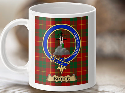 Physical Item Bryce Clan Scottish Tartan Crest Mug