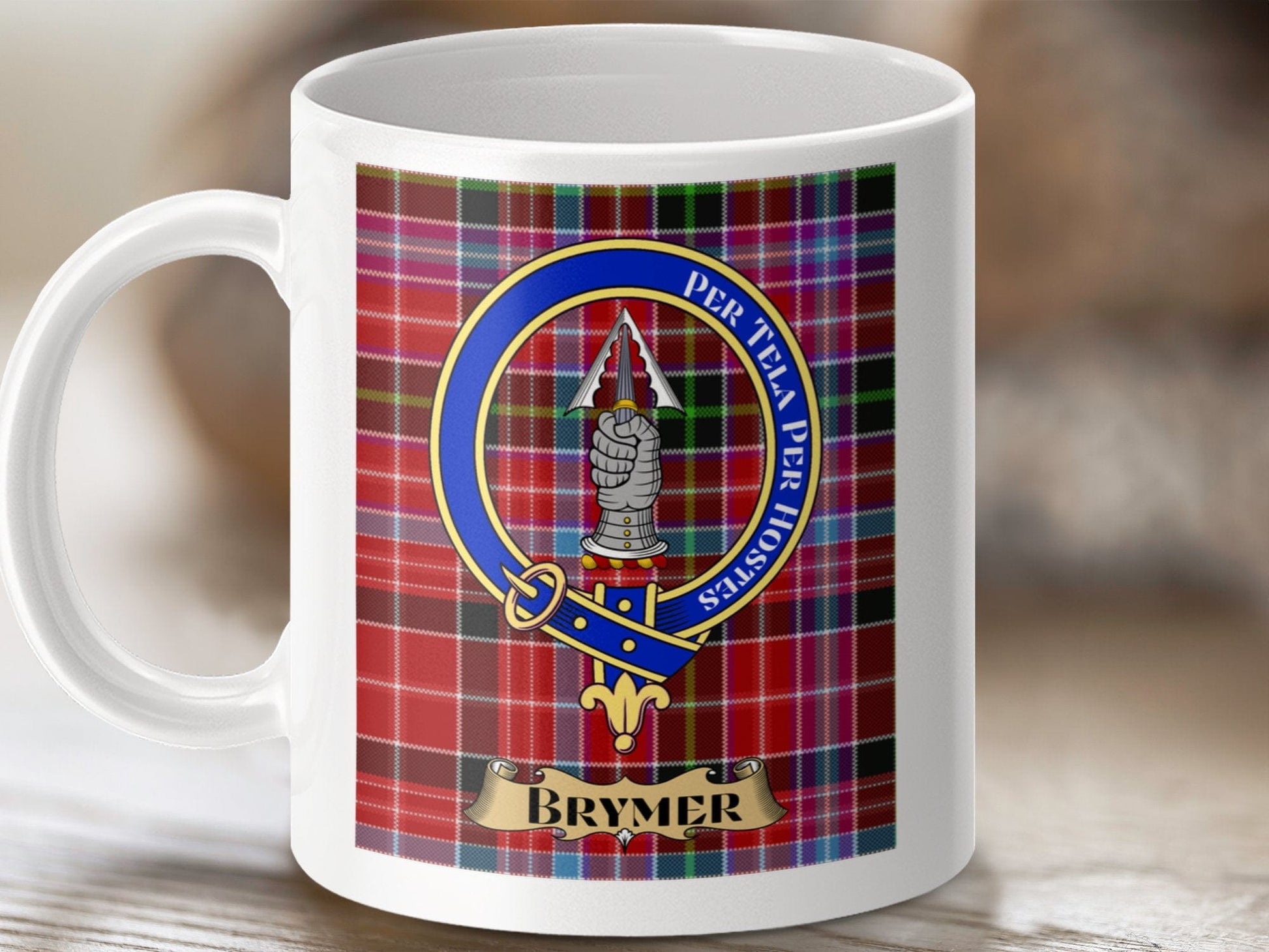 Physical Item Brymer Clan Scottish Tartan Crest Mug