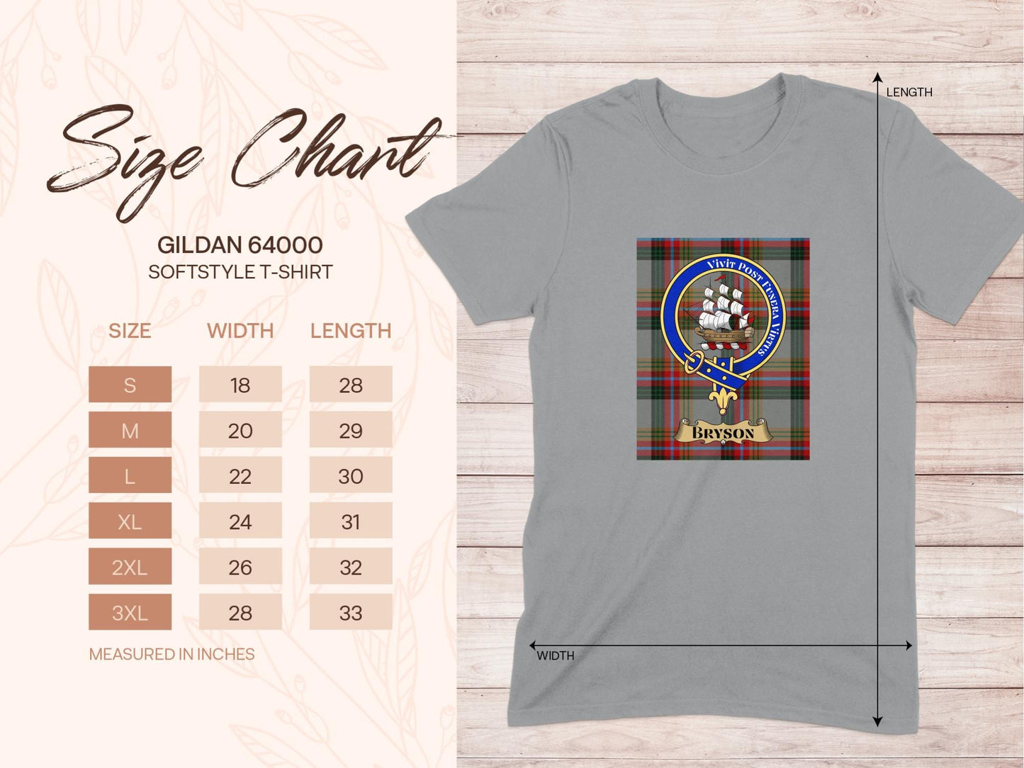 Physical Item Bryson Clan Scottish Tartan Crest Unisex T-Shirt