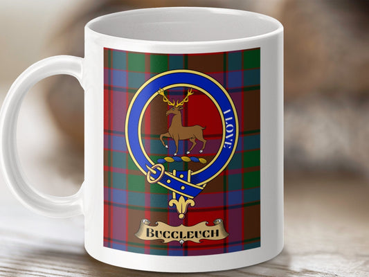 Physical Item Buccleuch Clan Scottish Tartan Crest Mug