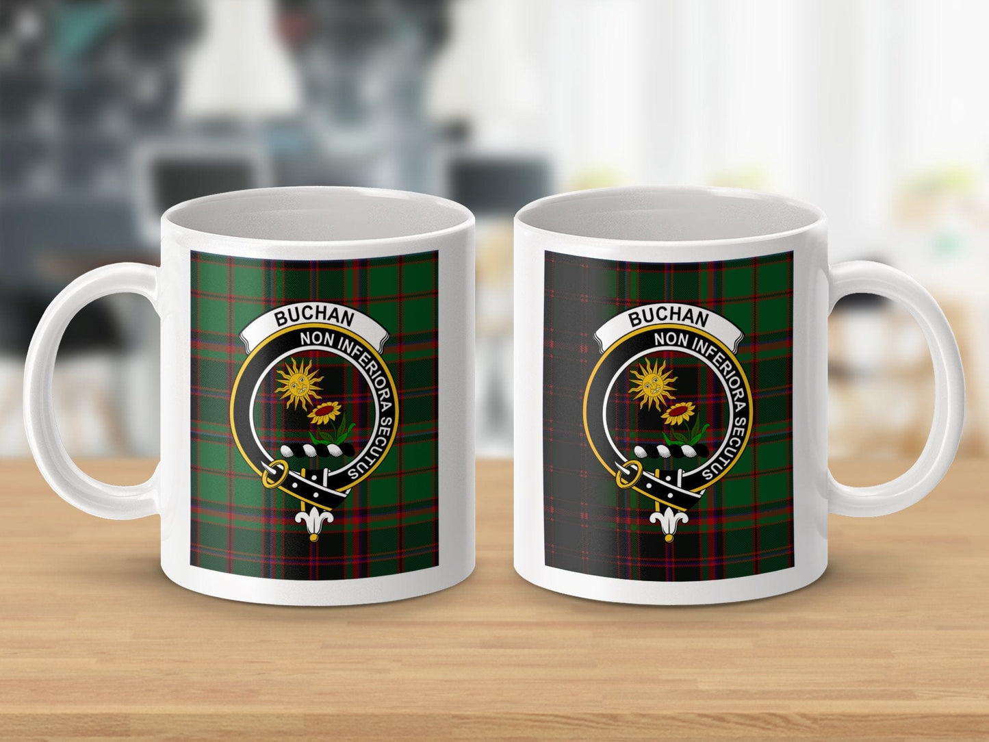 Physical Item Buchan Clan Scottish Tartan Crest Mug