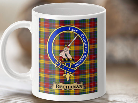 Physical Item Buchanan Scottish Clan Tartan Crest Mug