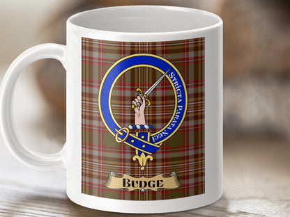 Physical Item Budge Clan Scottish Tartan Crest mug