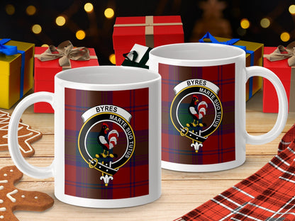 Physical Item Byres Clan Scottish Tartan Marte Suo Tutus Mug