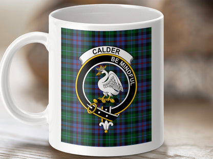 Physical Item Calder Clan Scottish Tartan Crest Mug