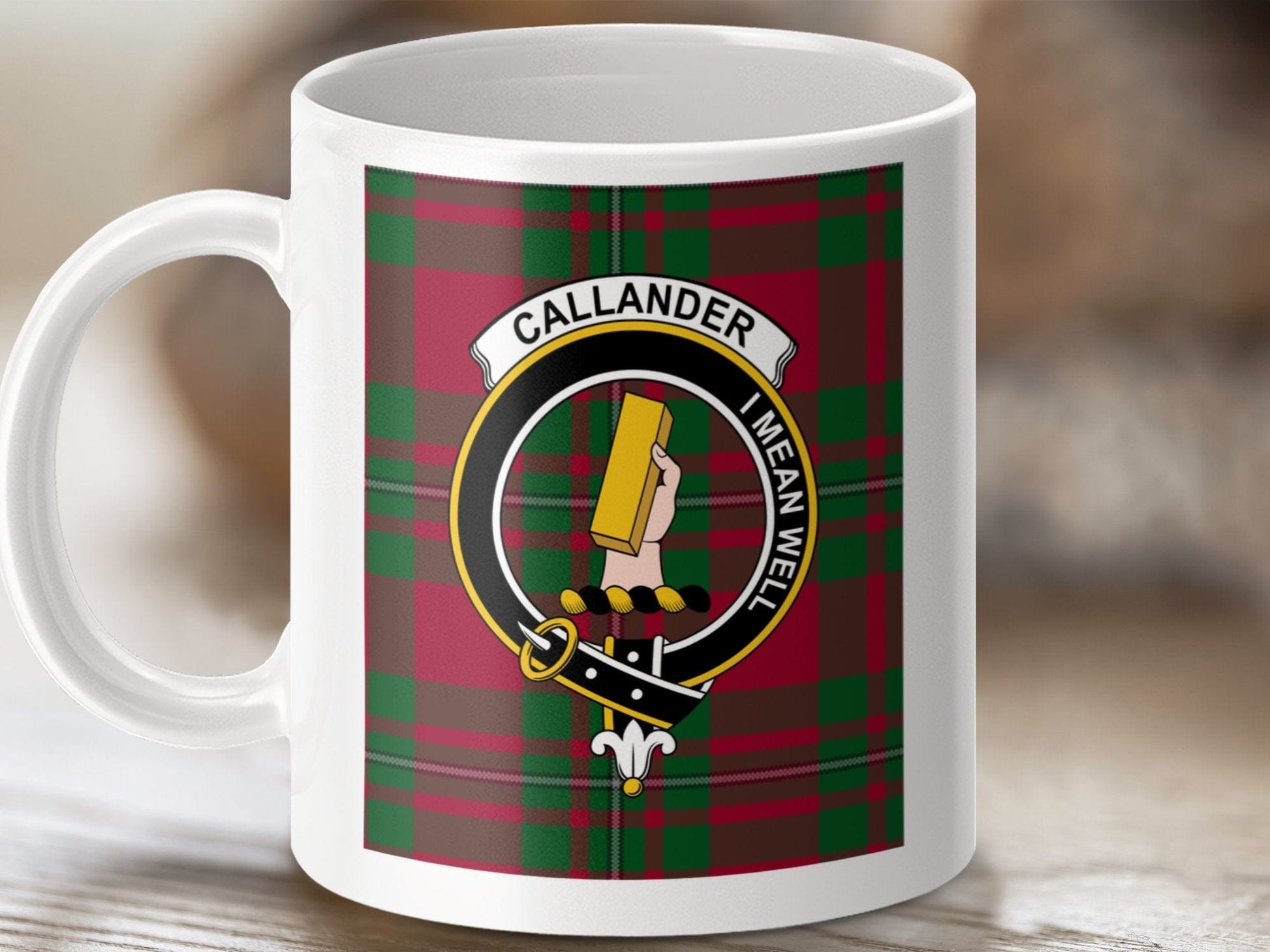 Physical Item Callander Clan Scottish Tartan Crest Mug