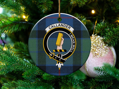 Physical Item Callander Scottish Clan Crest Tartan Background Ornaments