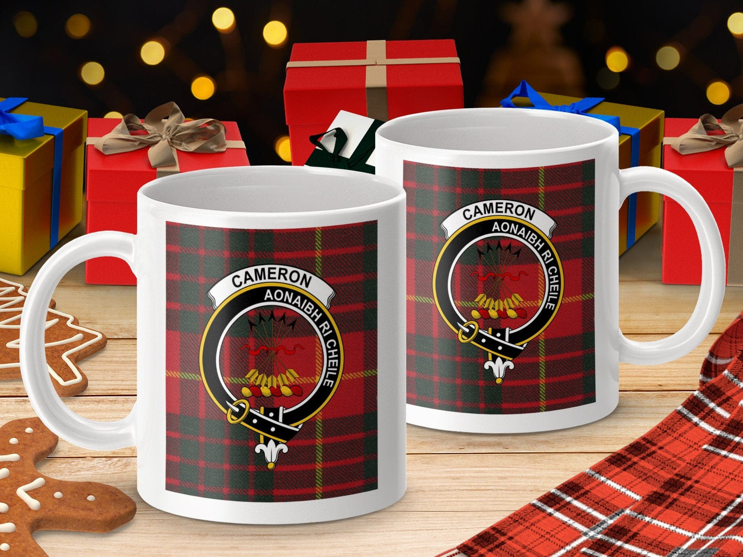 Physical Item Cameron Clan Scottish Tartan Crest Mug