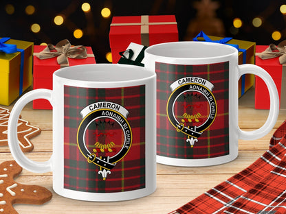 Physical Item Cameron Clan Scottish Tartan Crest Mug