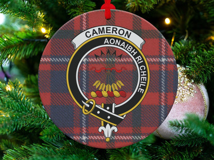 Physical Item Cameron Scottish Clan Crest Christmas Ornaments