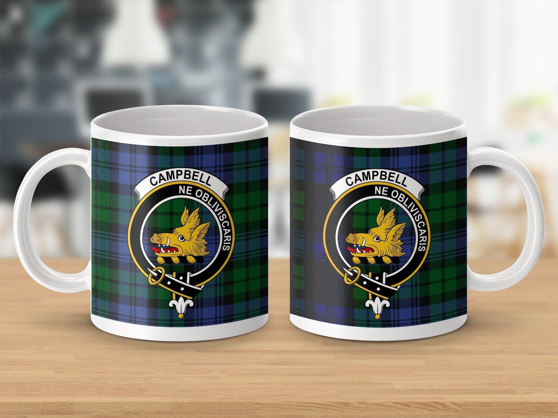 Physical Item Campbell Clan Scottish Tartan Mug