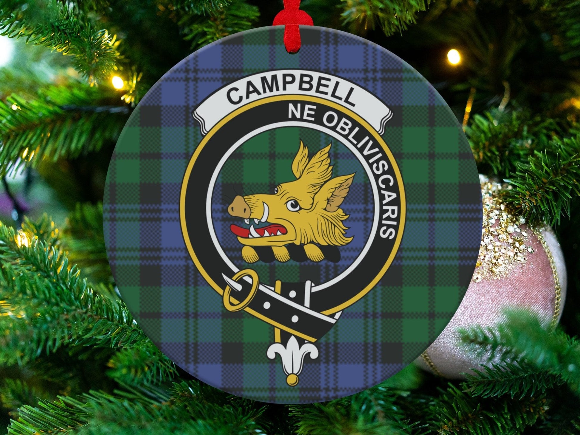 Physical Item Campbell Ne Obliviscaris Clan Crest Christmas Ornaments