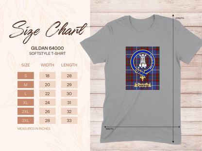 Physical Item Carfrae Clan Scottish Tartan Crest Unisex T-Shirt