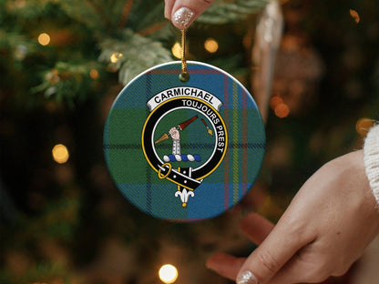 Physical Item Carmichael Clan Crest Toujours Prest Christmas Ornaments