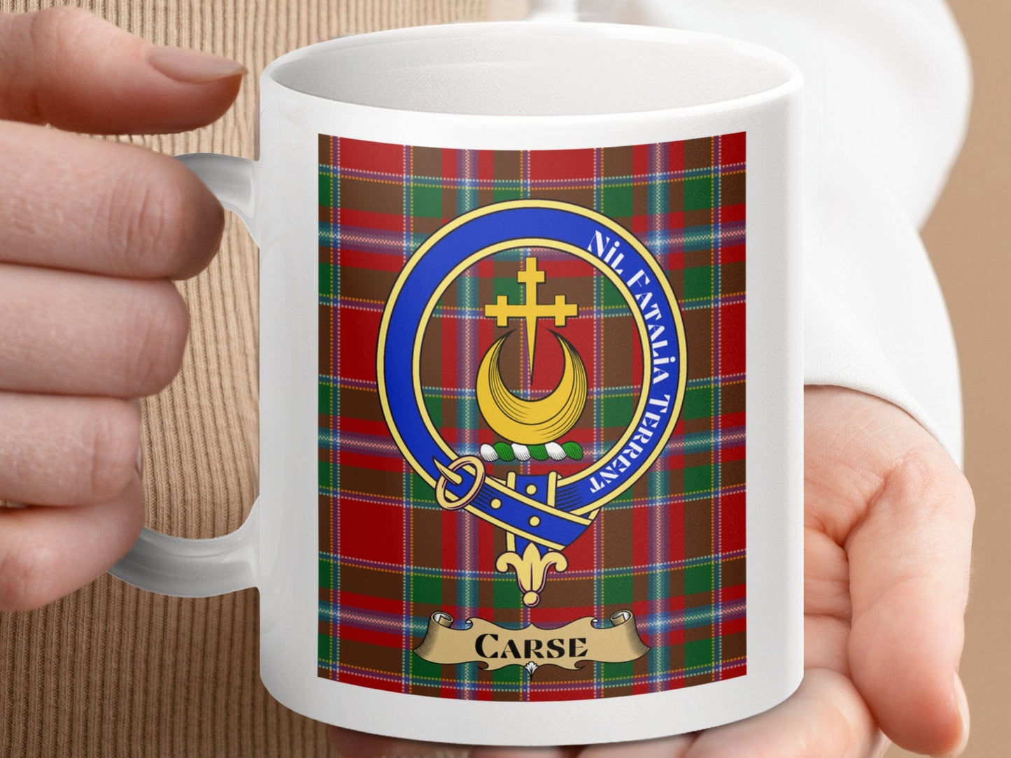 Physical Item Carse Clan Scottish Tartan Crest Mug