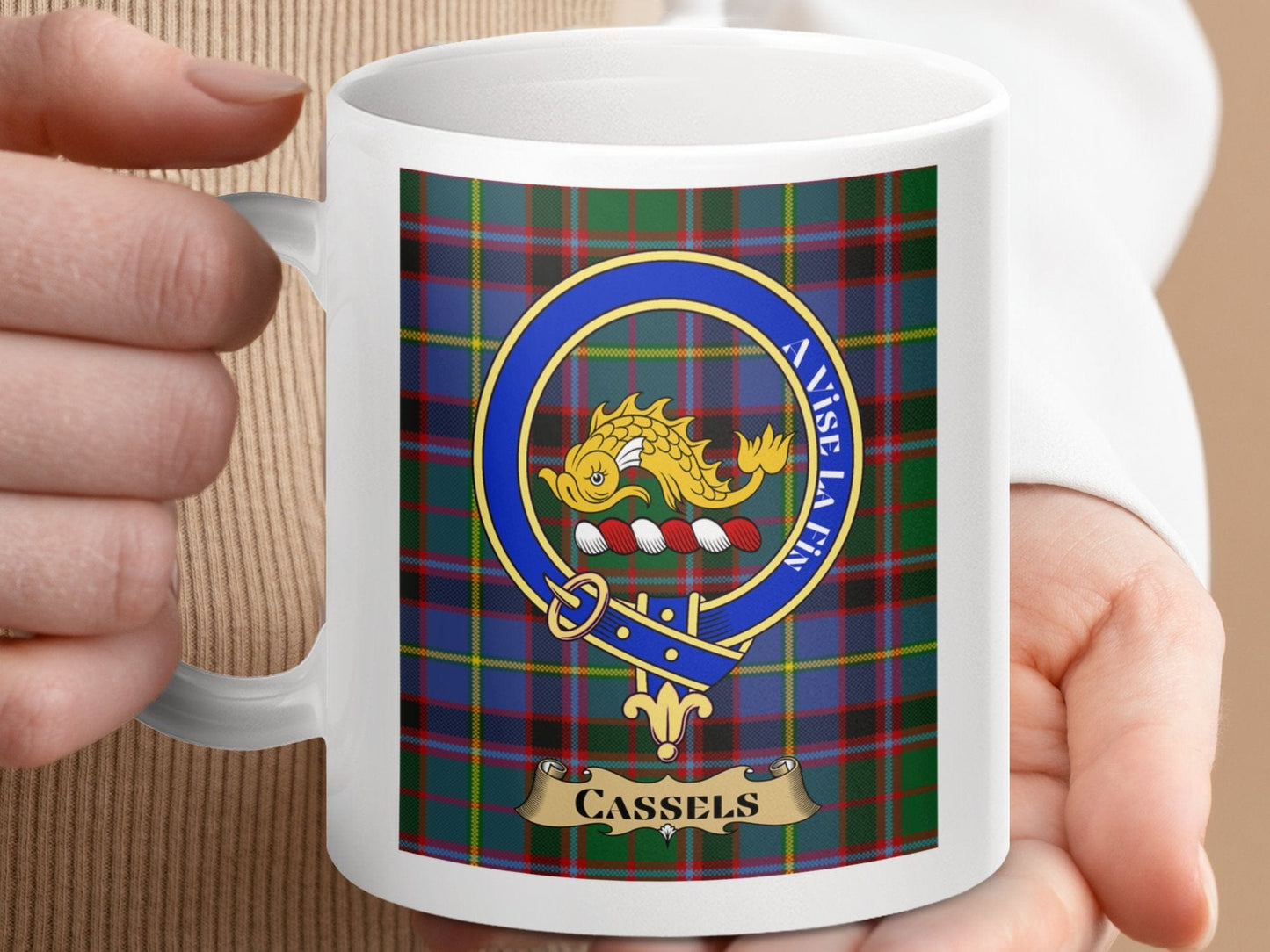 Physical Item Cassels Clan Scottish Tartan Crest Mug