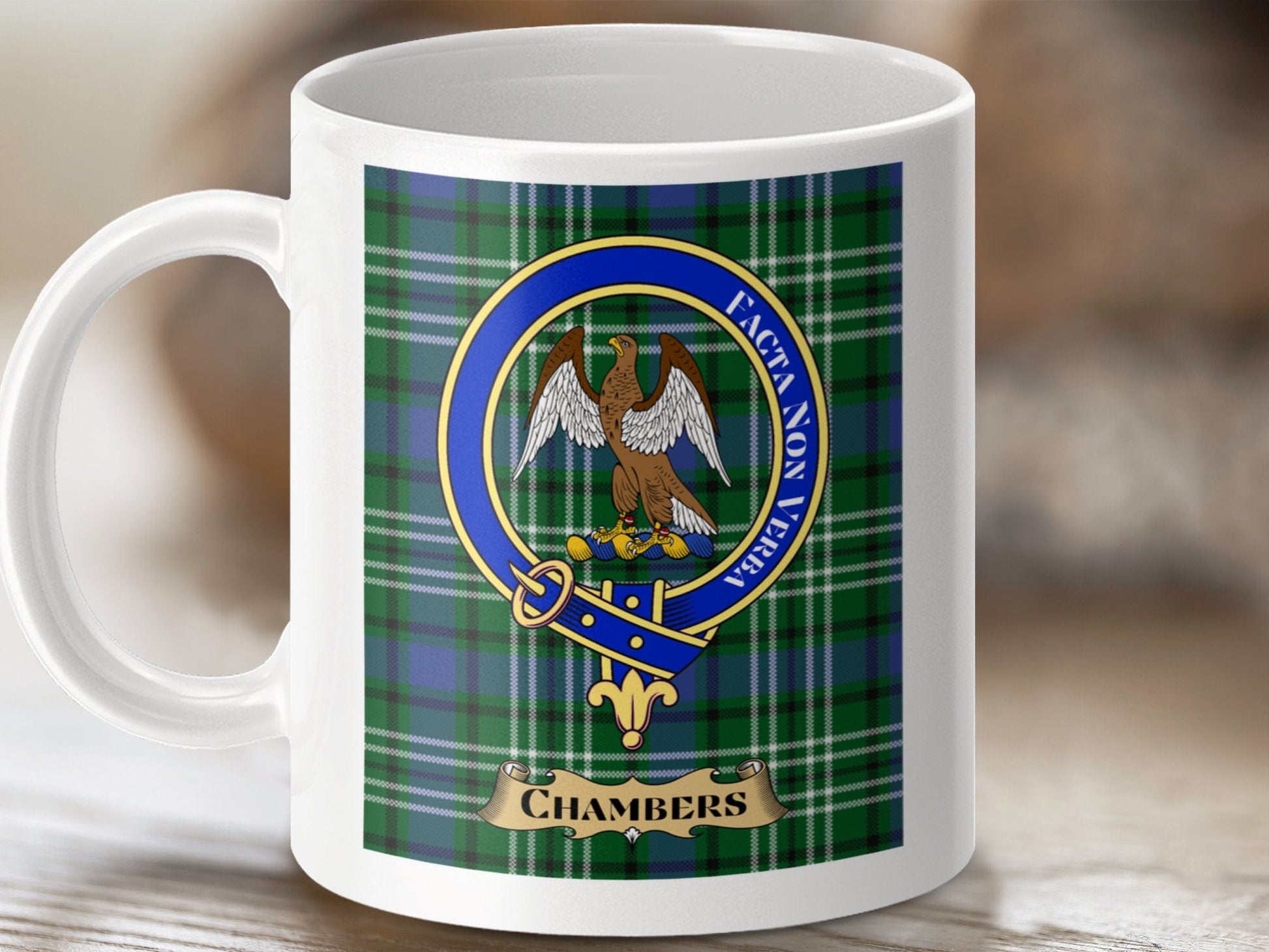 Physical Item Chambers Clan Scottish Tartan Crest mug