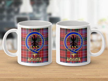 Physical Item Charles Clan Scottish Tartan Crest Mug