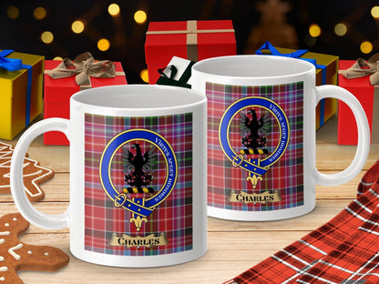 Physical Item Charles Clan Scottish Tartan Crest Mug