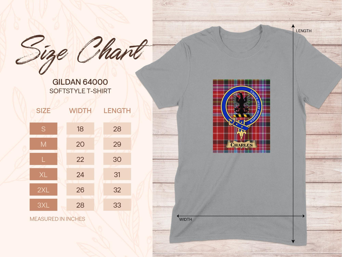 Physical Item Charles Clan Scottish Tartan Crest Unisex T-Shirt