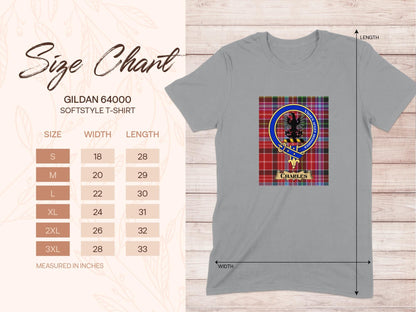 Physical Item Charles Clan Scottish Tartan Crest Unisex T-Shirt