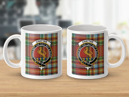 Physical Item Chattan Clan Scottish Tartan Crest Mug