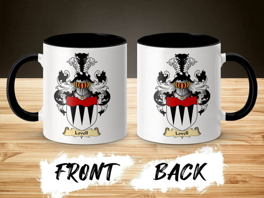 Clan Lovell Coat of Arms Crest Family Emblem Accent Mug - Celtic Ancestry Gifts