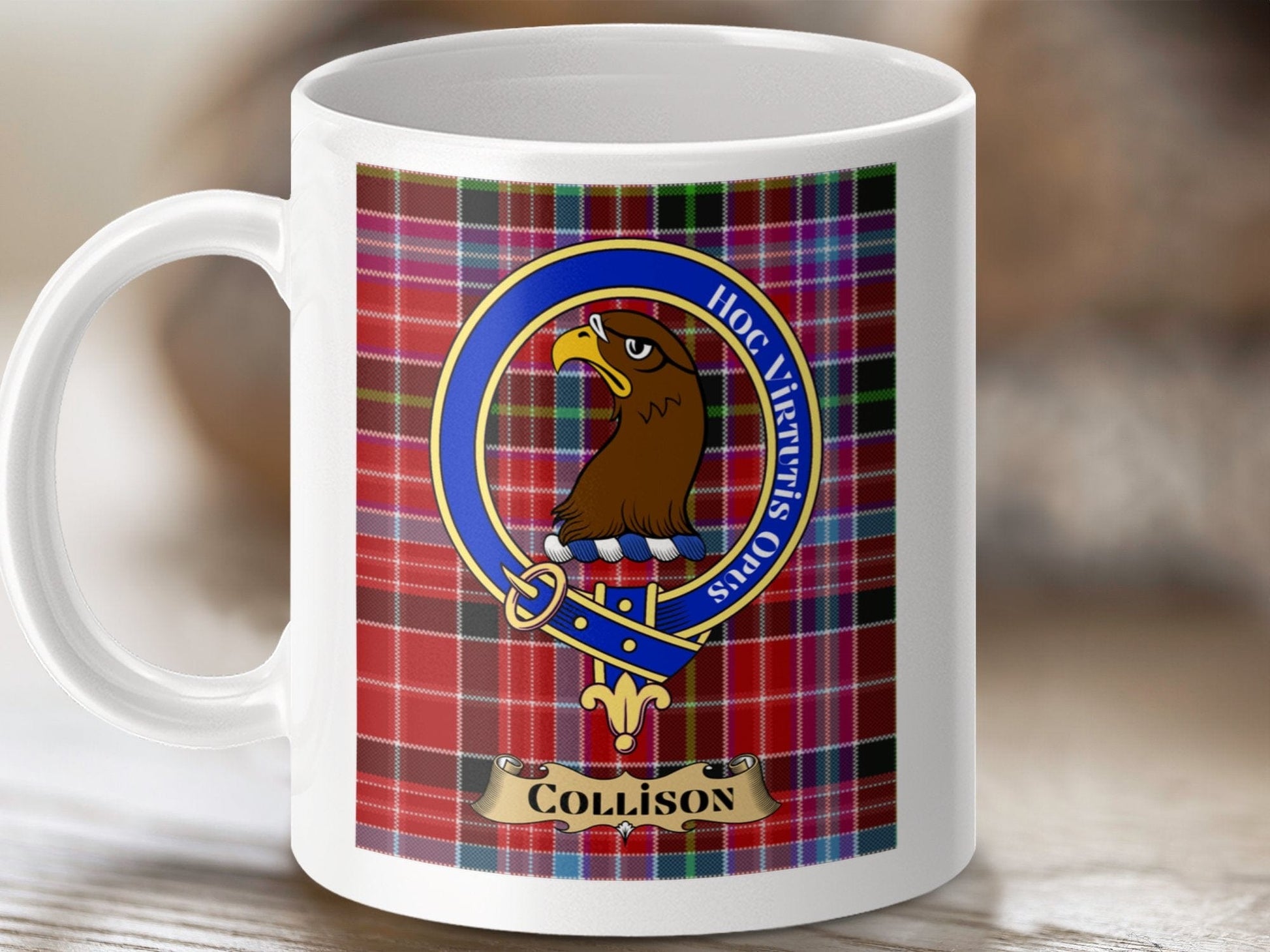 Physical Item Collison Clan Scottish Tartan Crest Mug