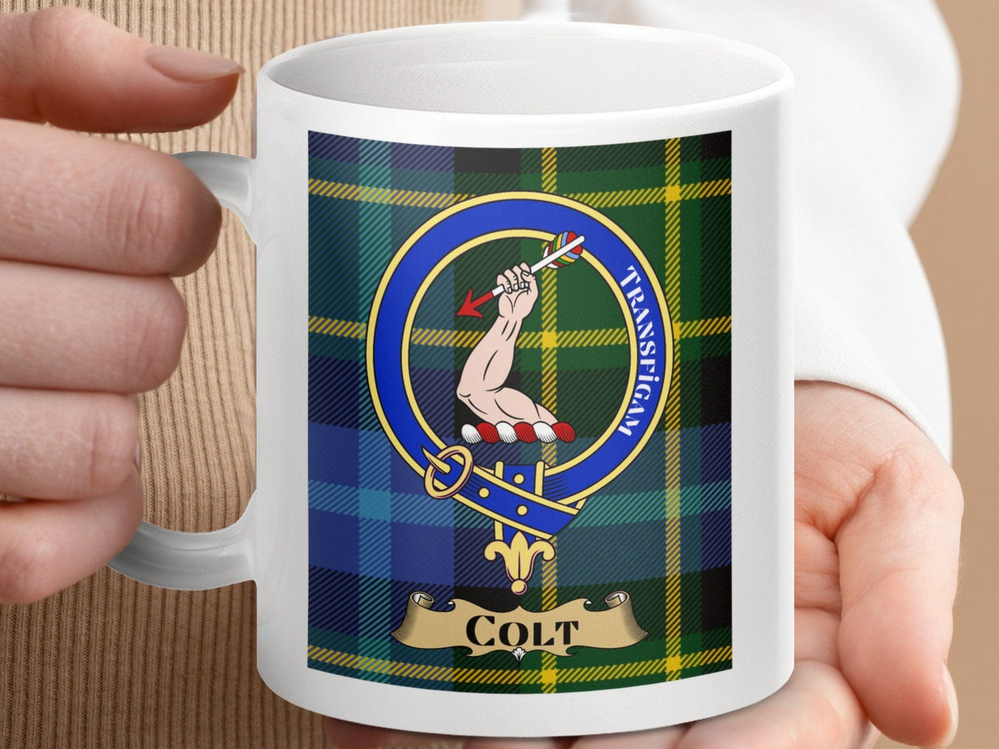 Physical Item Colt Clan Scottish Tartan Crest mug