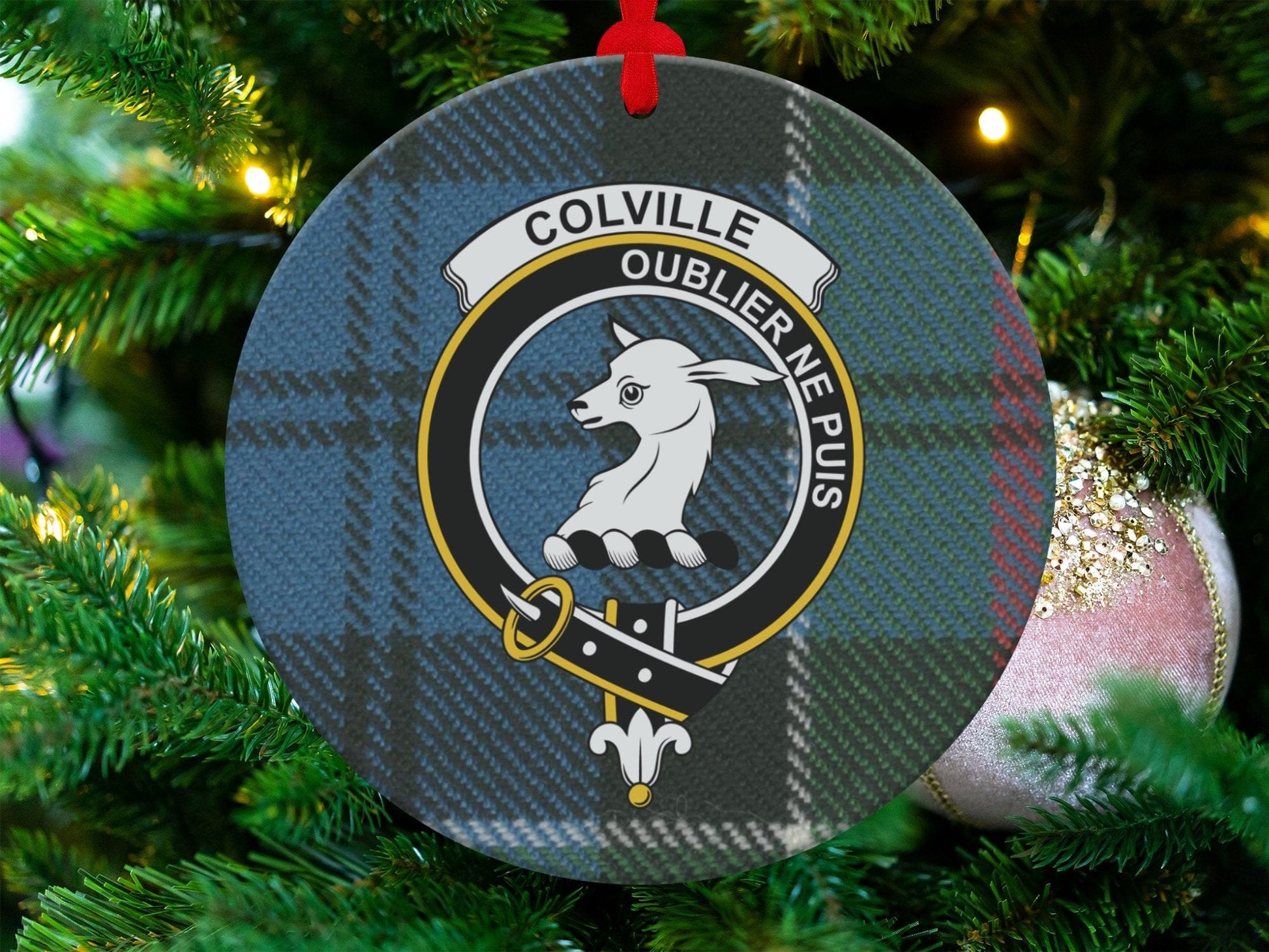 Physical Item Colville Scottish Clan Crest Christmas Ornaments