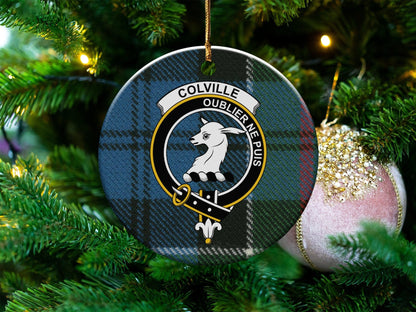 Physical Item Colville Scottish Clan Crest Christmas Ornaments