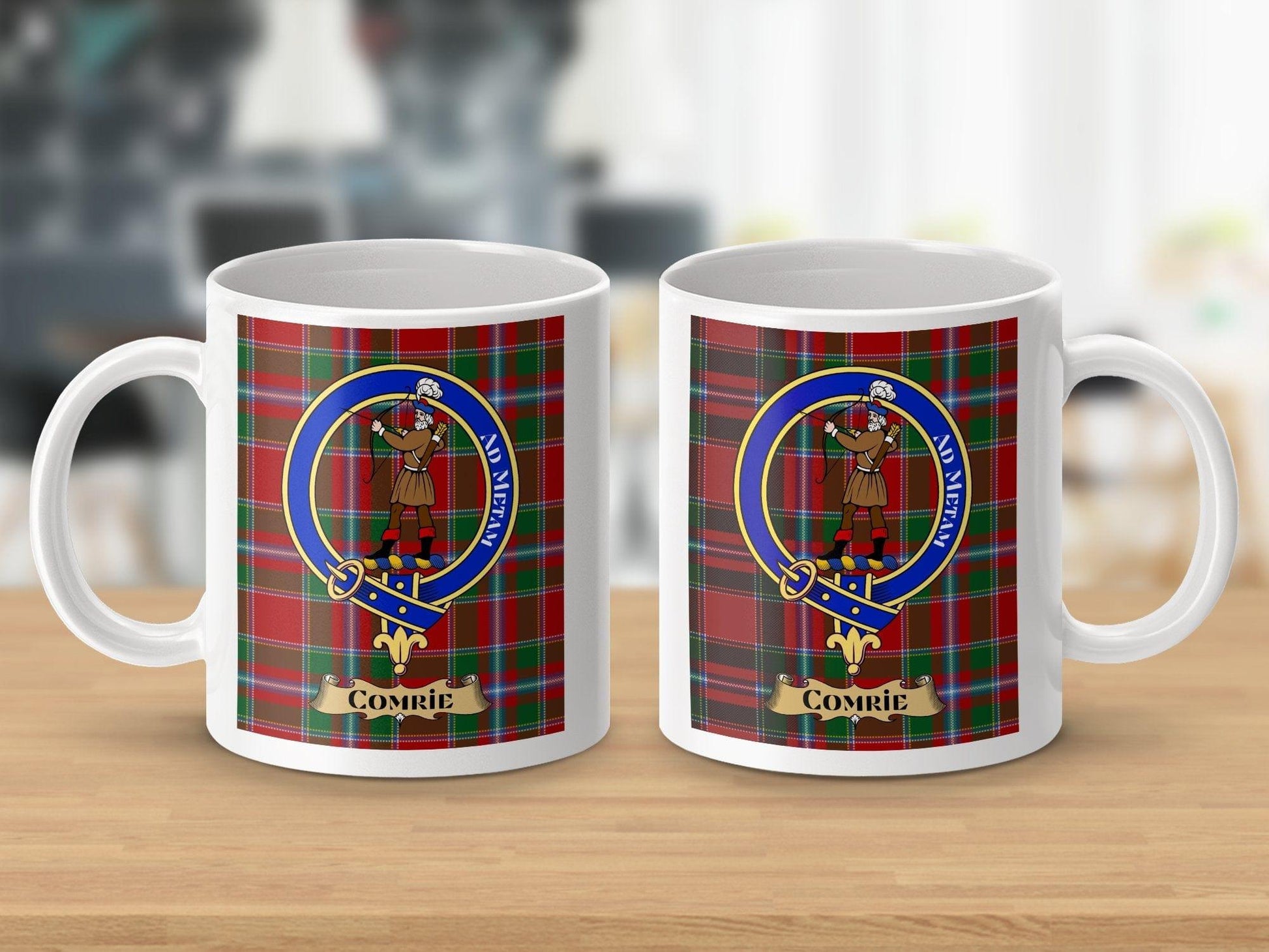 Physical Item Comrie Clan Scottish Tartan Crest Mug
