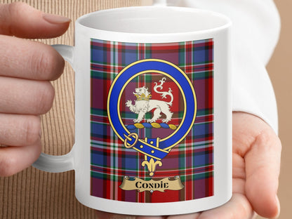 Physical Item Condie Clan Scottish Tartan Crest Mug