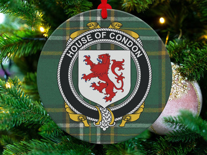 Physical Item Condon Crest Irish tartan Christmas Ornament Decoration