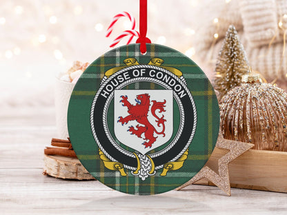 Physical Item Condon Crest Irish tartan Christmas Ornament Decoration