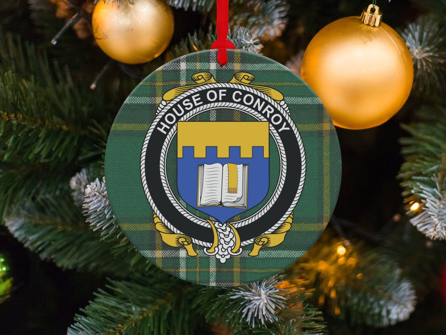 Physical Item Conroy Crest Irish Tartan Christmas Ornament Decoration Ornaments