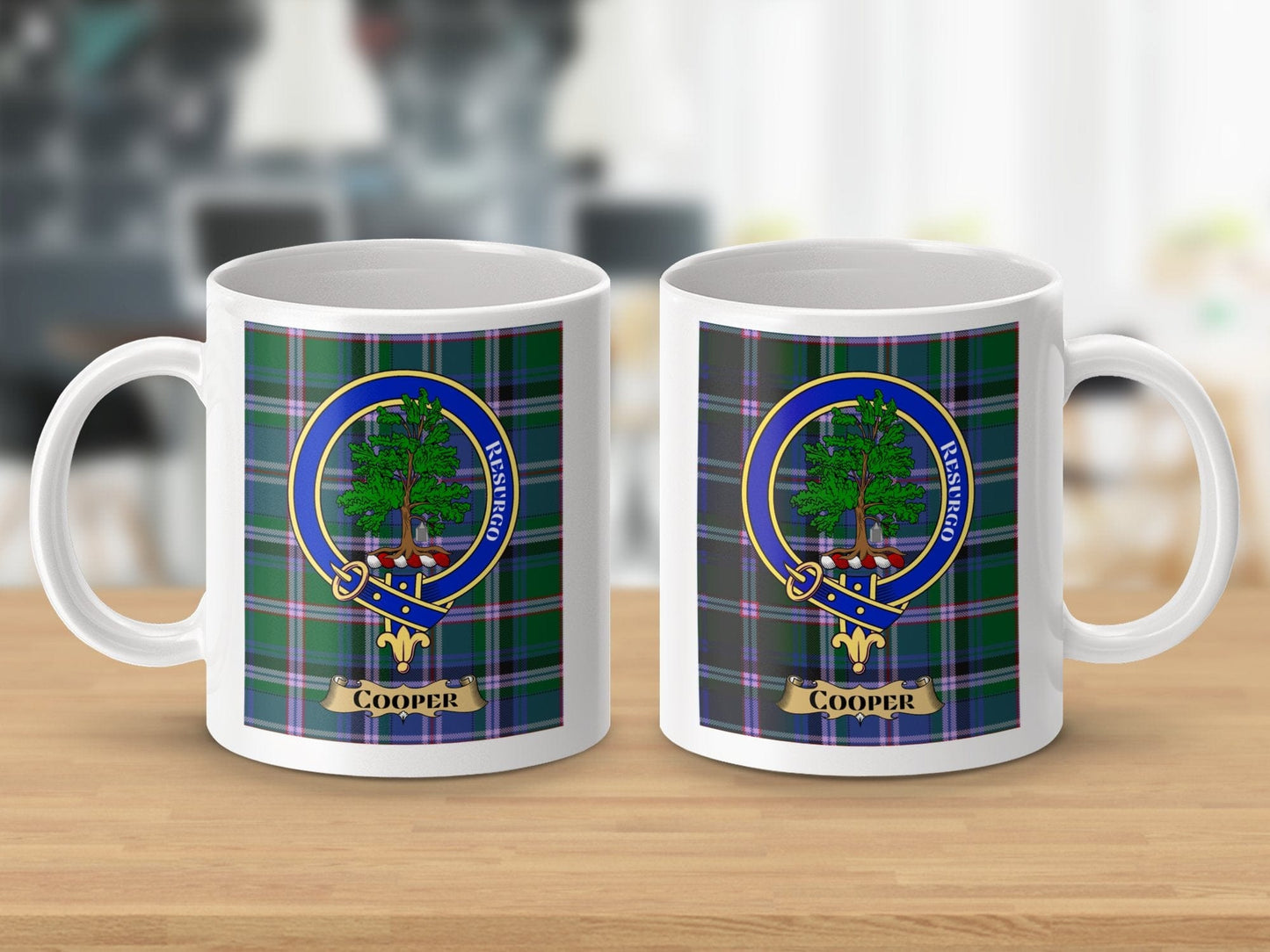 Physical Item Cooper Clan Scottish Tartan Crest Mug