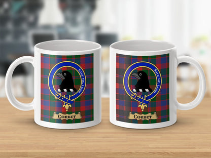 Physical Item Corbet Clan Scottish Tartan Crest mug