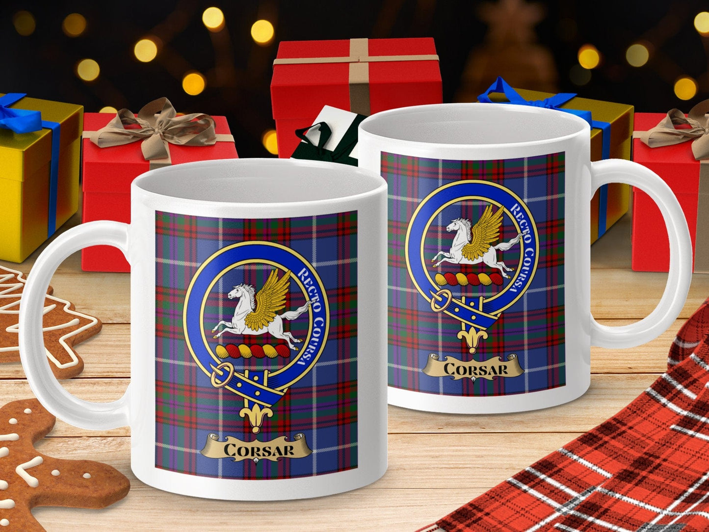 Physical Item Corsar Clan Tartan Scottish Crest mug