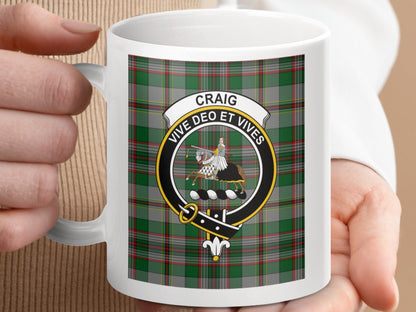 Physical Item Craig Clan Scottish Tartan Crest Mug