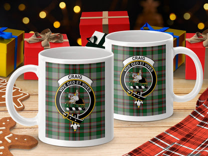 Physical Item Craig Clan Scottish Tartan Crest Mug